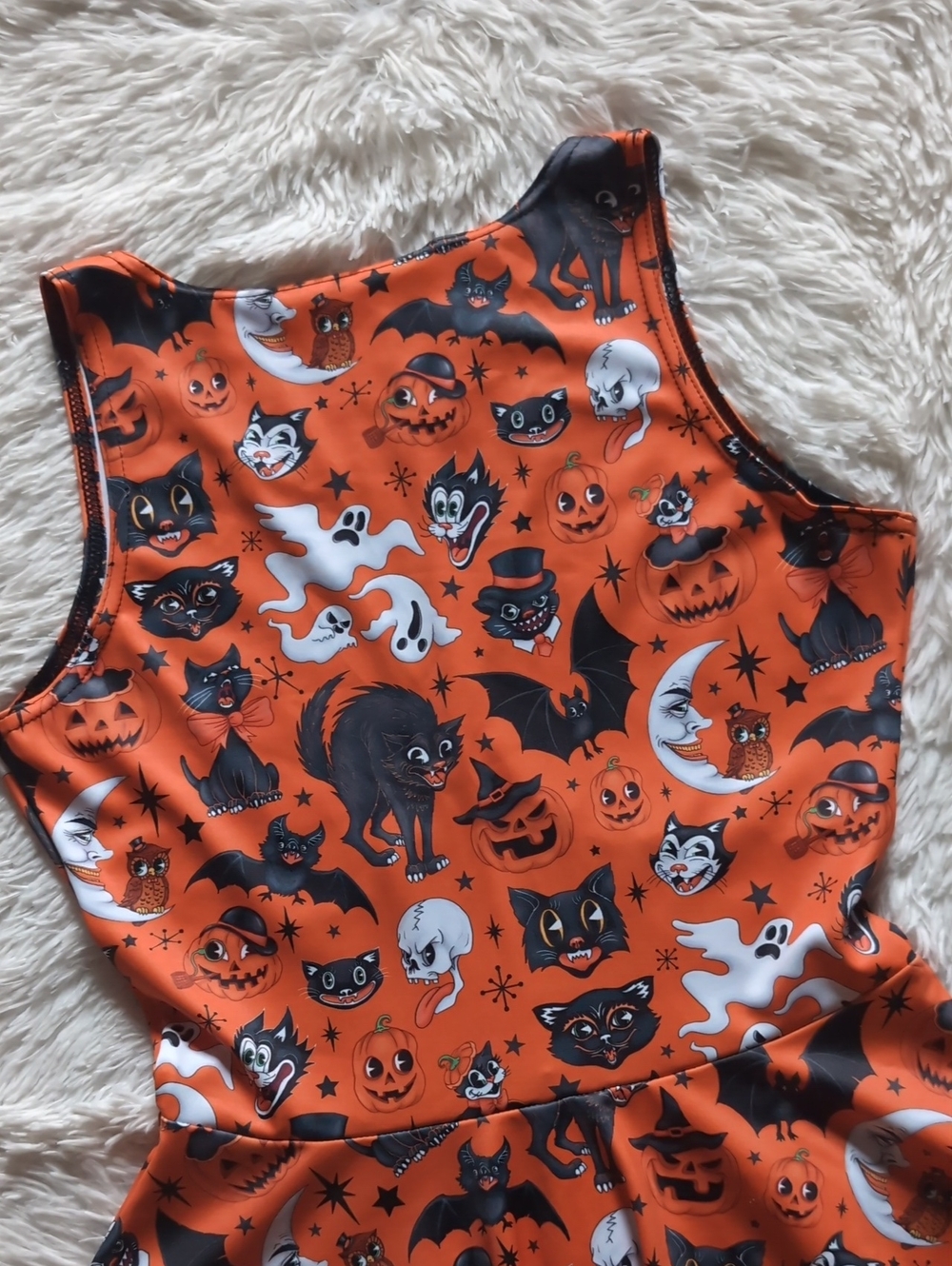 Blackmilk Trick or Treat Pumpkin Orange Retro Halloween Marilyn Dress Small - Picture 8 of 12